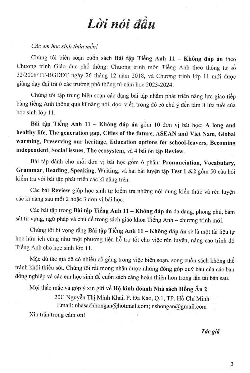 Bài Tập Tiếng Anh 11 - Không Đáp Án (Theo Chương Trình Kết Nối) PDF đọc ebook online, epub online, nghe sách nói audio miễn phí.