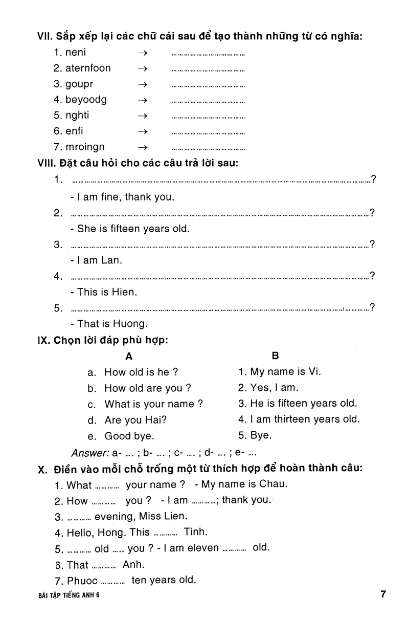 Tải sách Bài Tập Tiếng Anh Lớp 6 (Có Đáp Án) PDF đọc ebook online, epub online, nghe sách nói audio miễn phí.