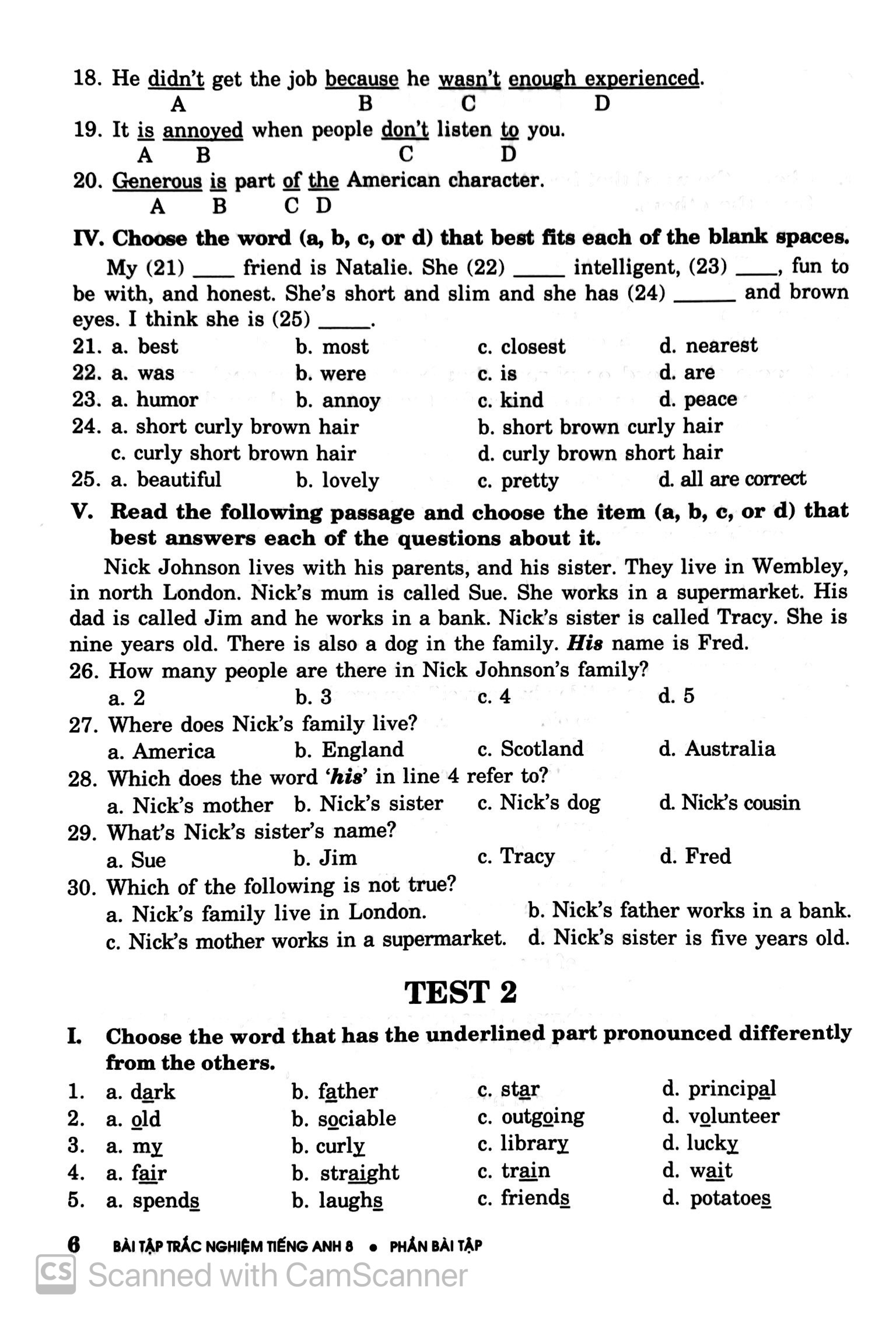 Bài Tập Trắc Nghiệm Tiếng Anh 8 (Có Đáp Án) PDF đọc ebook online, epub online, nghe sách nói audio miễn phí. Tải sách Bài Tập Trắc Nghiệm Tiếng Anh 8 (Có Đáp Án) PDF đọc ebook online, epub online, nghe sách nói audio miễn phí.