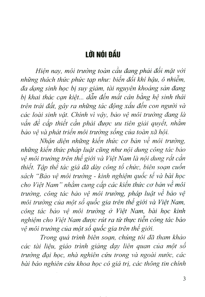 Bảo Vệ Môi Trường - Kinh Nghiệm Quốc Tế Và Bài Học Cho Việt Nam PDF Bảo Vệ Môi Trường - Kinh Nghiệm Quốc Tế Và Bài Học Cho Việt Nam PDF