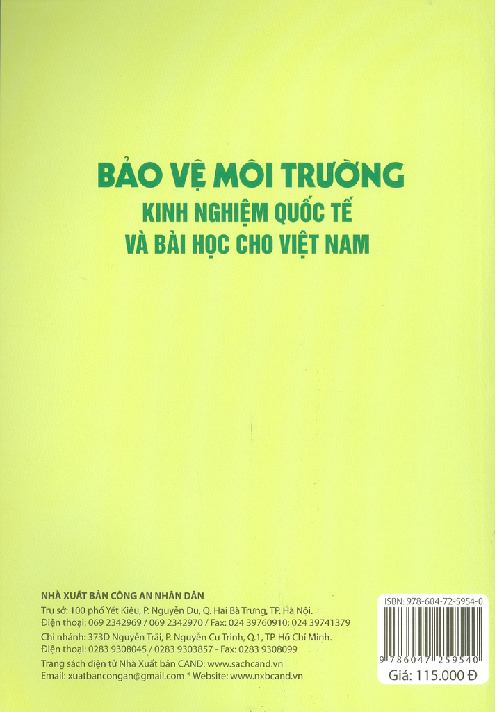 Bảo Vệ Môi Trường - Kinh Nghiệm Quốc Tế Và Bài Học Cho Việt Nam PDF Bảo Vệ Môi Trường - Kinh Nghiệm Quốc Tế Và Bài Học Cho Việt Nam PDF