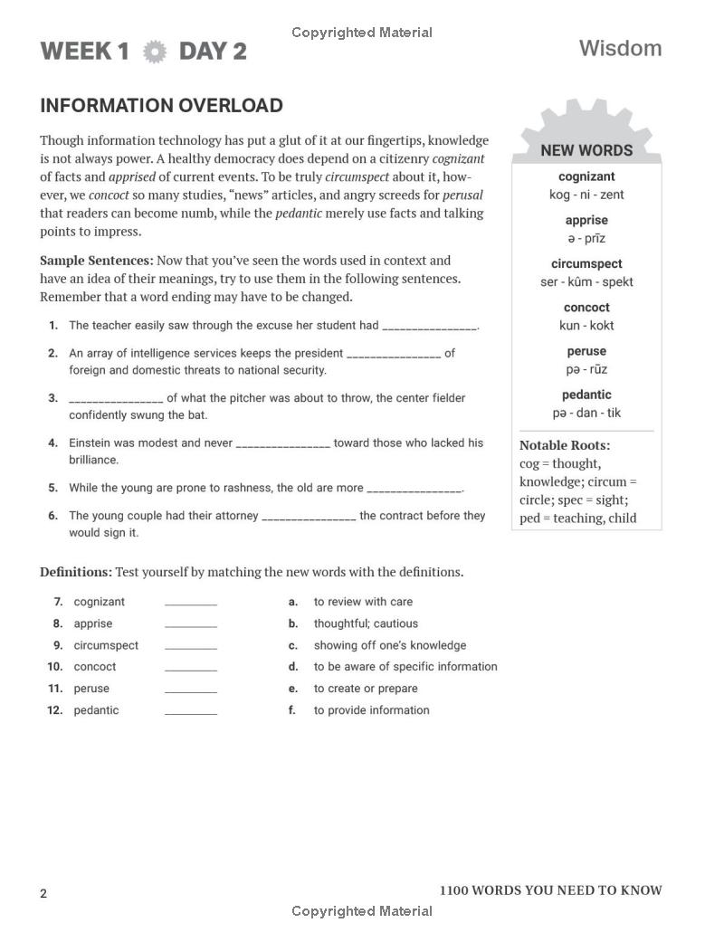 Barron's 1100 Words You Need to Know: Build Your Vocabulary In Just 15 ...