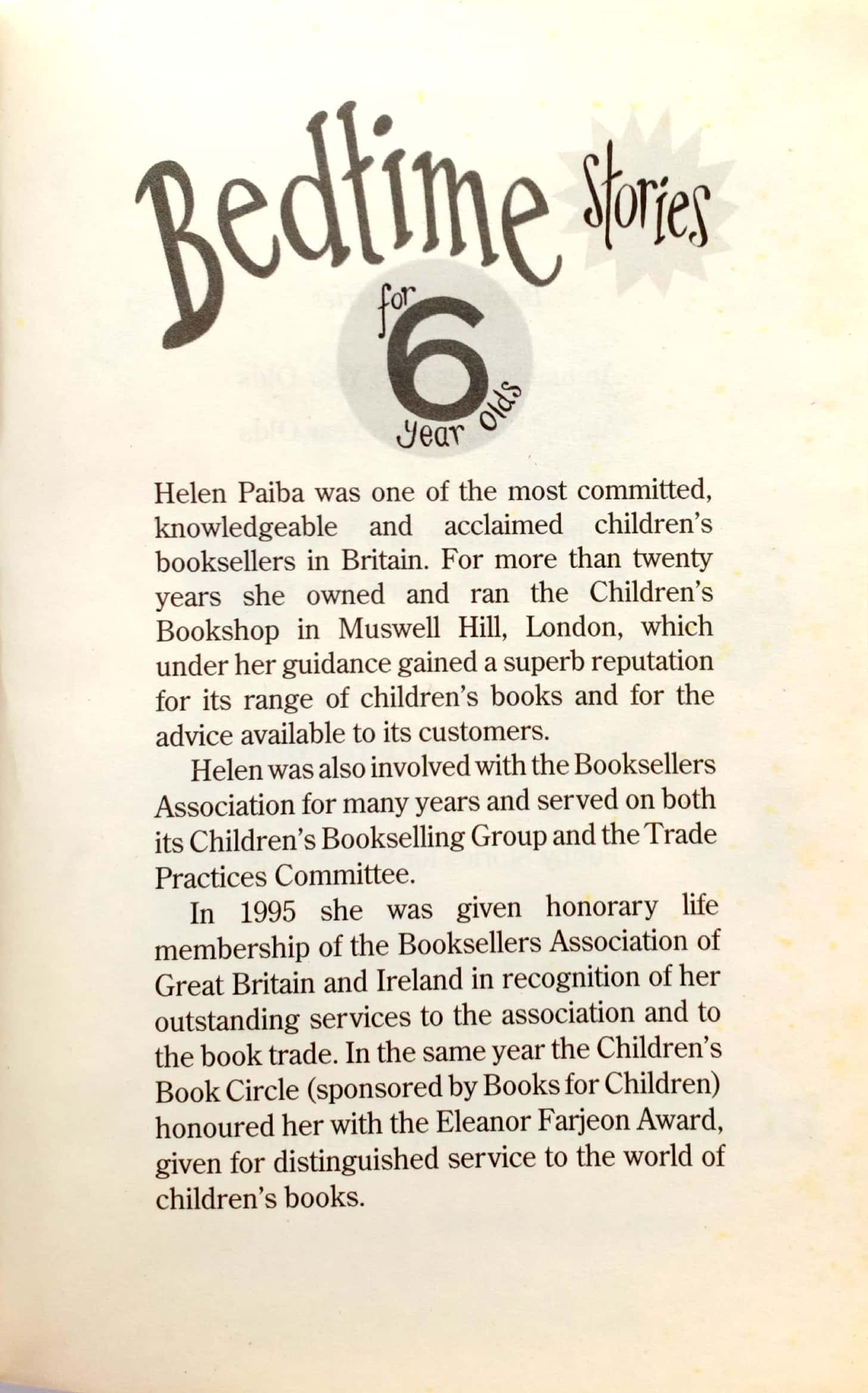 Bedtime Stories For 6 Year Olds (Macmillan Children's Books Story