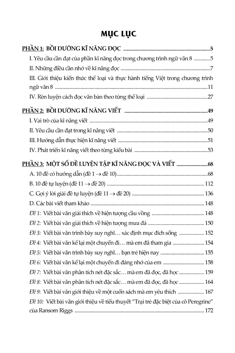 Bồi Dưỡng Kĩ Năng Đọc Và Viết Ngữ Văn 8 PDF đọc ebook online, epub online, nghe sách nói audio miễn phí.