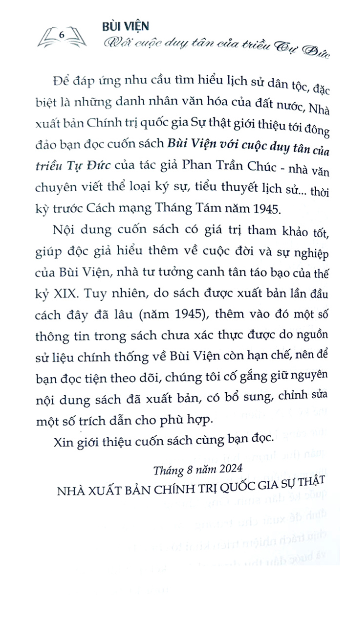 Tải sách Bùi Viện Với Cuộc Duy Tân Của Triều Tự Đức PDF đọc ebook online, epub online, nghe sách nói audio miễn phí.
