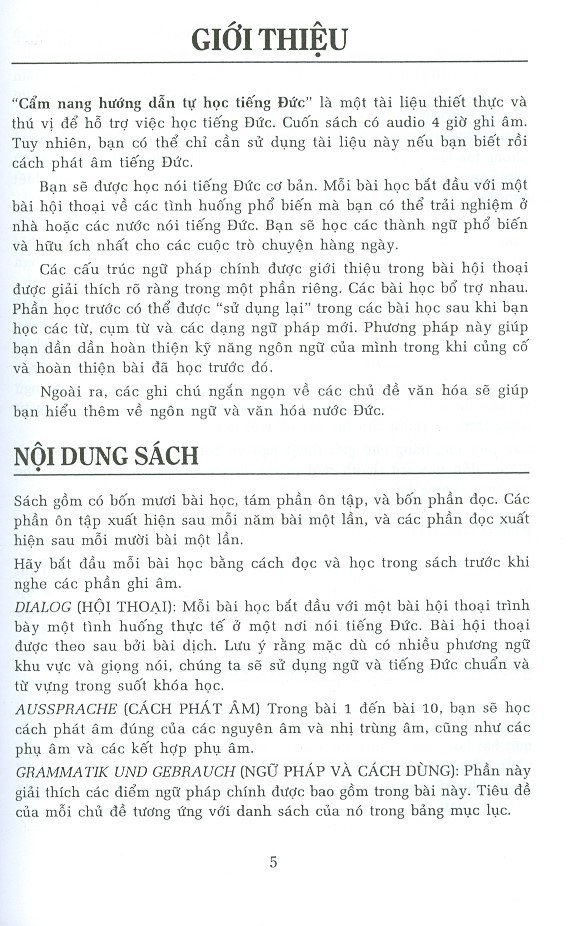 Cẩm Nang Hướng Dẫn Tự Học Tiếng Đức Trình Độ Sơ Cấp - Trung Cấp PDF đọc ebook online, epub online, nghe sách nói audio miễn phí.
