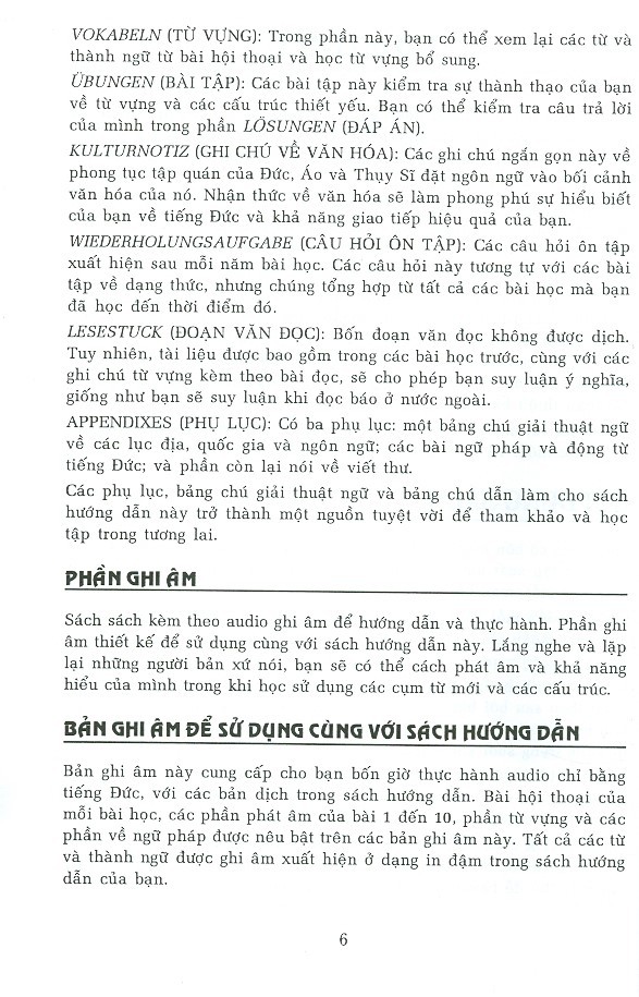 Cẩm Nang Hướng Dẫn Tự Học Tiếng Đức Trình Độ Sơ Cấp - Trung Cấp PDF đọc ebook online, epub online, nghe sách nói audio miễn phí.