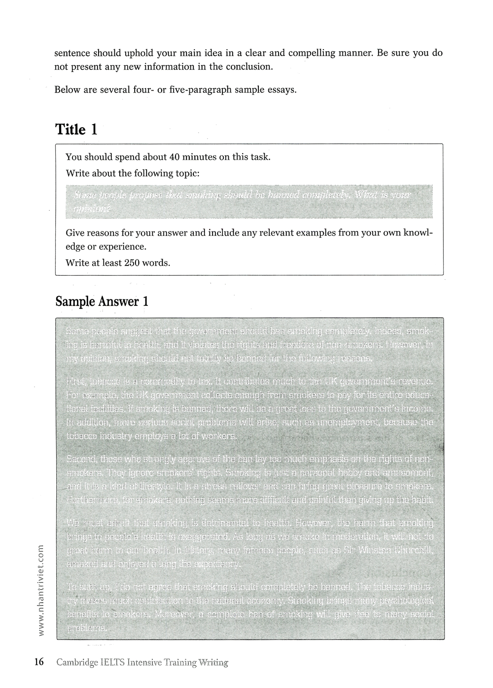 Cambridge Ielts Intensive Training - Writing PDF Cambridge Ielts Intensive Training - Writing PDF