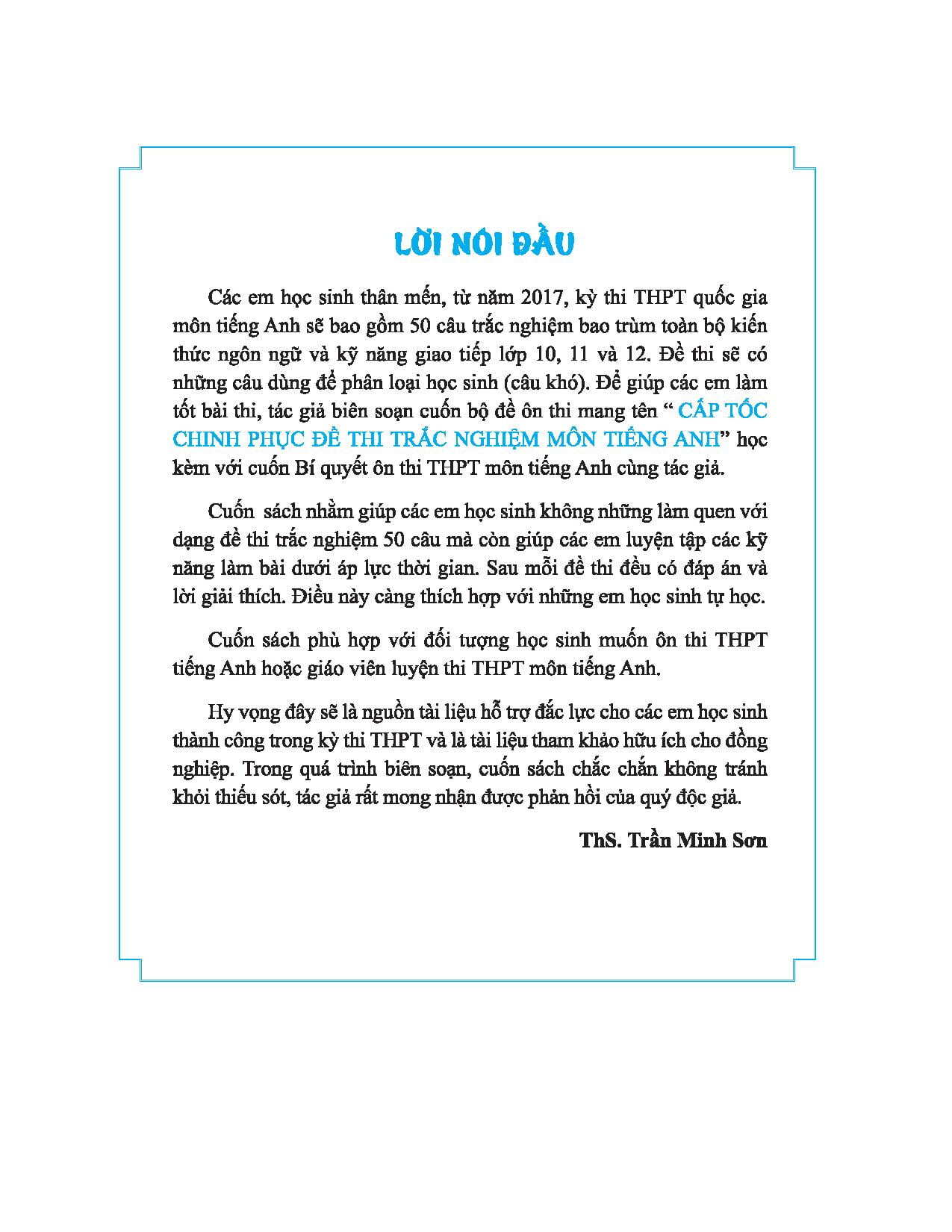 Tải sách Cấp Tốc Chinh Phục Đề Thi Trắc Nghiệm Môn Tiếng Anh PDF đọc ebook online, epub online, nghe sách nói audio miễn phí.