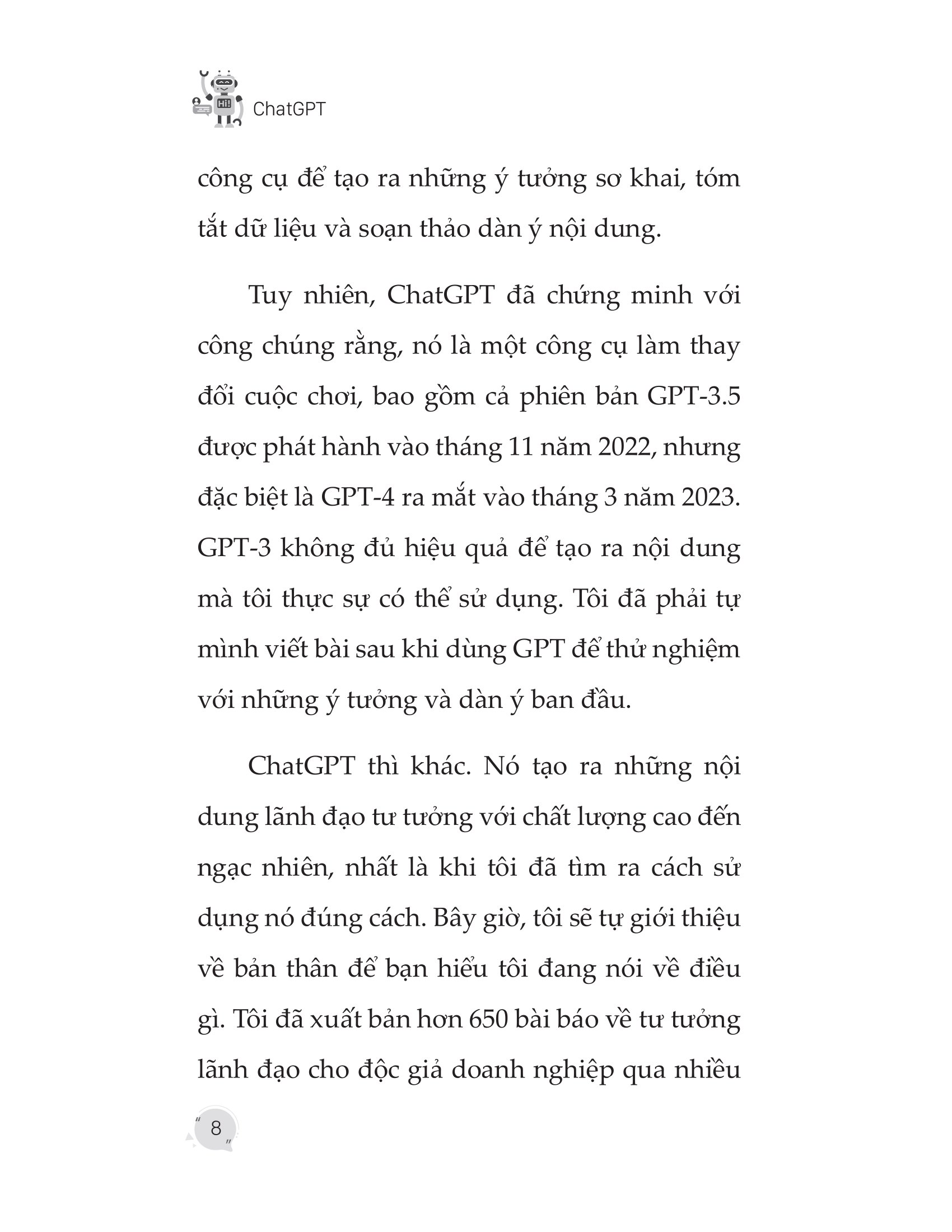 Chat GPT - Ứng Dụng Trí Tuệ Nhân Tạo Trong Công Việc PDF đọc ebook online, epub online, nghe sách nói audio miễn phí. Tải sách Chat GPT - Ứng Dụng Trí Tuệ Nhân Tạo Trong Công Việc PDF đọc ebook online, epub online, nghe sách nói audio miễn phí.