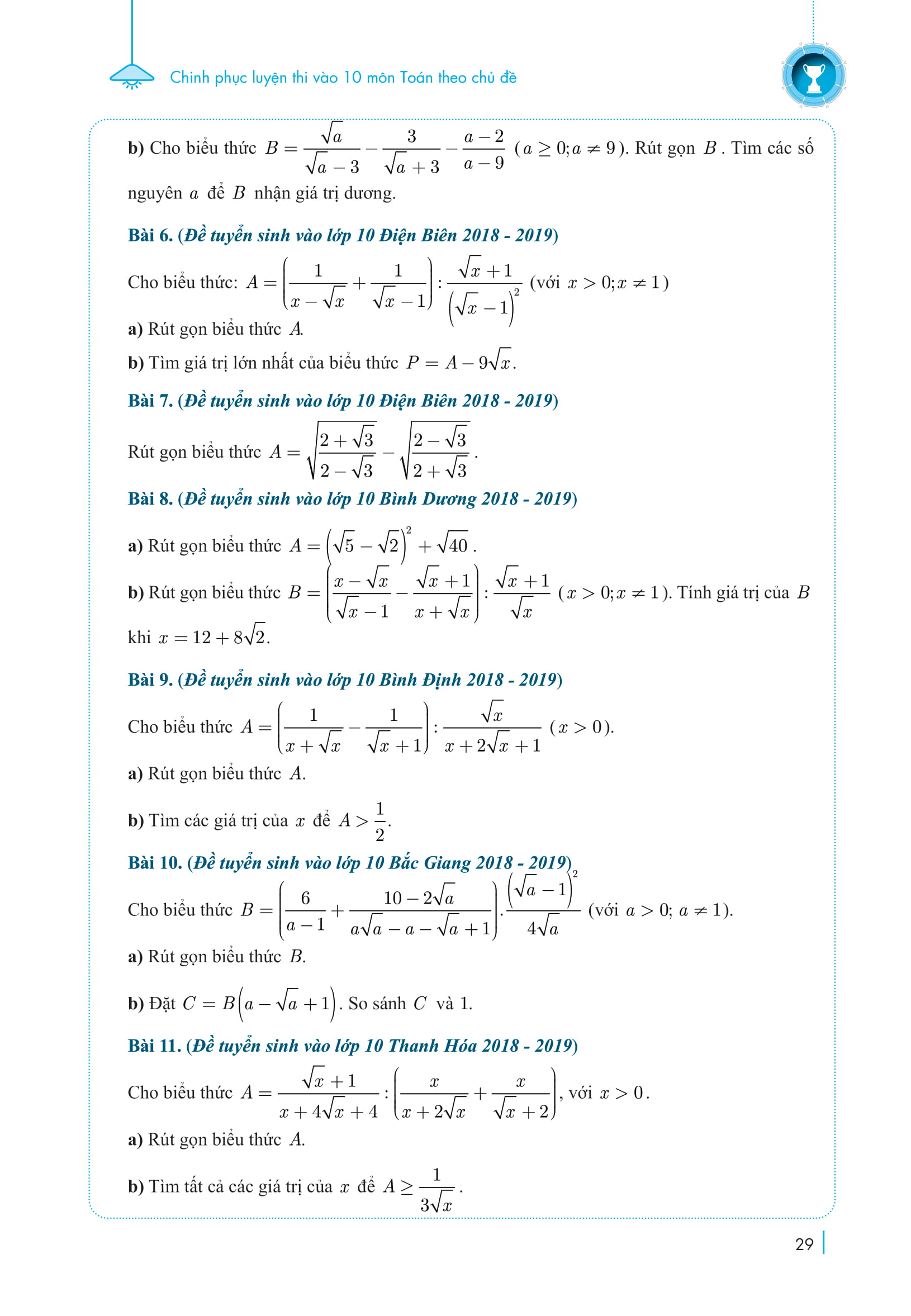 Chinh Phục Luyện Thi Vào Lớp 10 Môn Toán Theo Chủ Đề PDF đọc ebook online, epub online, nghe sách nói audio miễn phí.