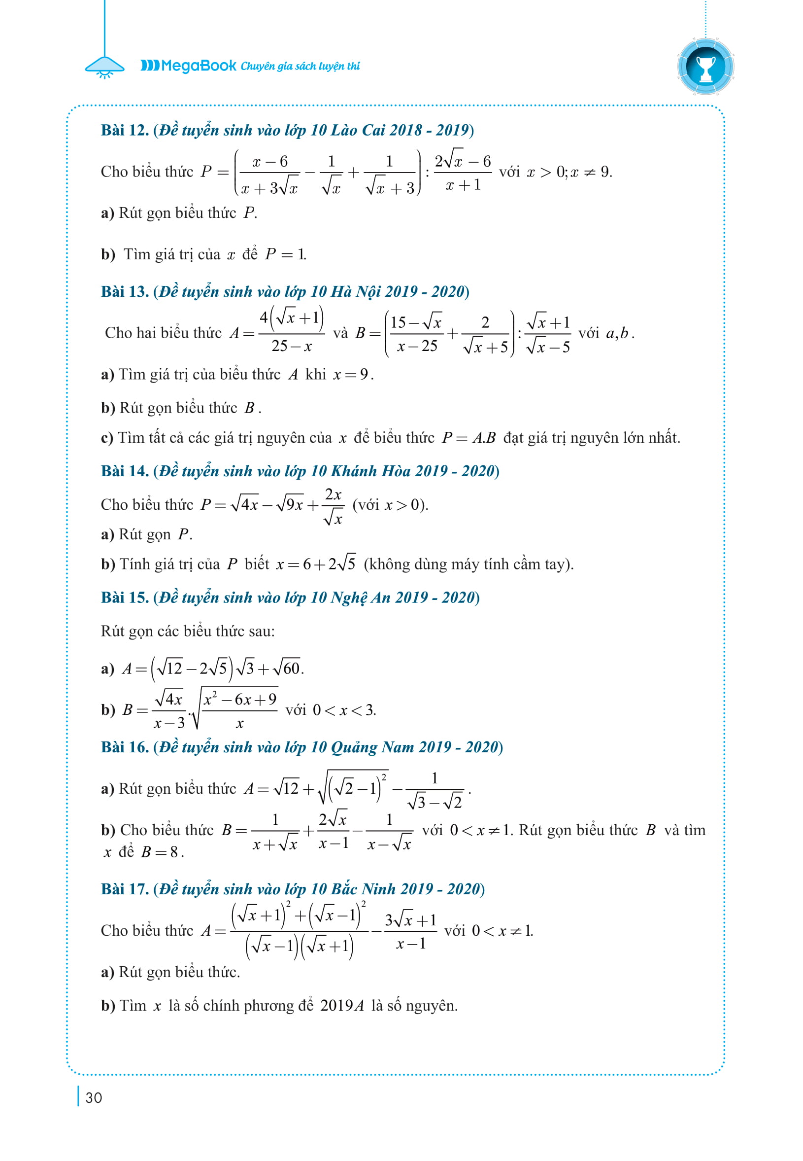 Chinh Phục Luyện Thi Vào Lớp 10 Môn Toán Theo Chủ Đề PDF đọc ebook online, epub online, nghe sách nói audio miễn phí.