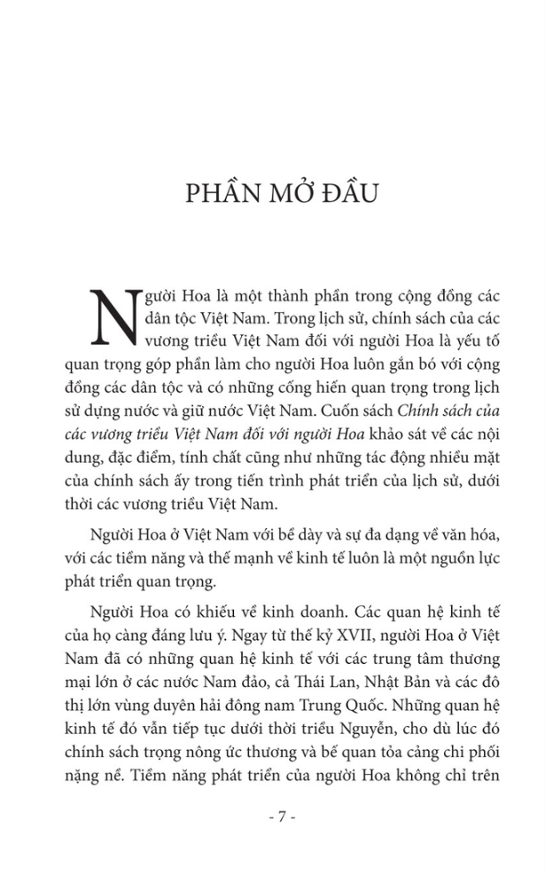 Chính Sách Của Các Vương Triều Việt Nam Đối Với Người Hoa PDF Chính Sách Của Các Vương Triều Việt Nam Đối Với Người Hoa PDF