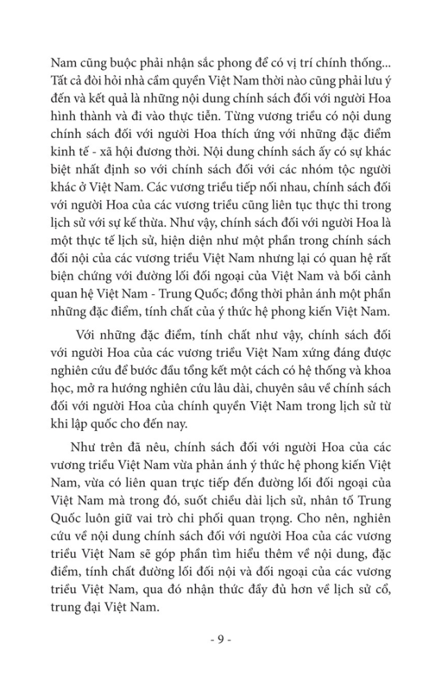 Chính Sách Của Các Vương Triều Việt Nam Đối Với Người Hoa PDF Chính Sách Của Các Vương Triều Việt Nam Đối Với Người Hoa PDF