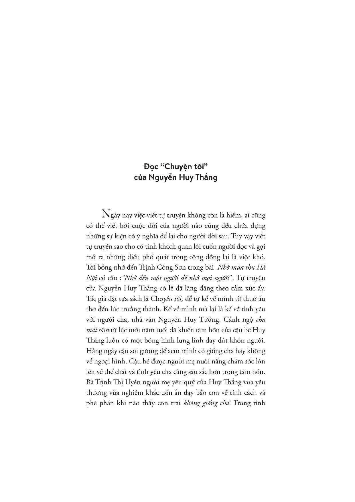 Chuyện Tôi - Hồi Ức Của Con Trai Nhà Văn Nguyễn Huy Tưởng PDF đọc ebook online, epub online, nghe sách nói audio miễn phí. Chuyện Tôi - Hồi Ức Của Con Trai Nhà Văn Nguyễn Huy Tưởng PDF đọc ebook online, epub online, nghe sách nói audio miễn phí.