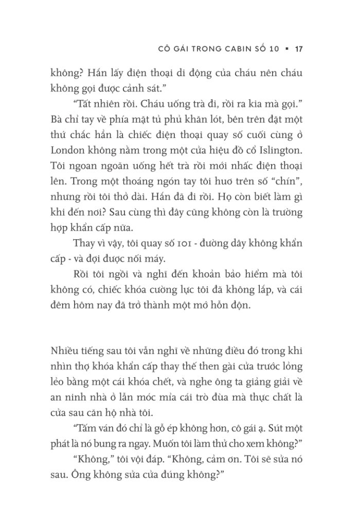 Cô Gái Trong Cabin Số 10 PDF đọc ebook online, epub online, nghe sách nói audio miễn phí. Cô Gái Trong Cabin Số 10 PDF đọc ebook online, epub online, nghe sách nói audio miễn phí.