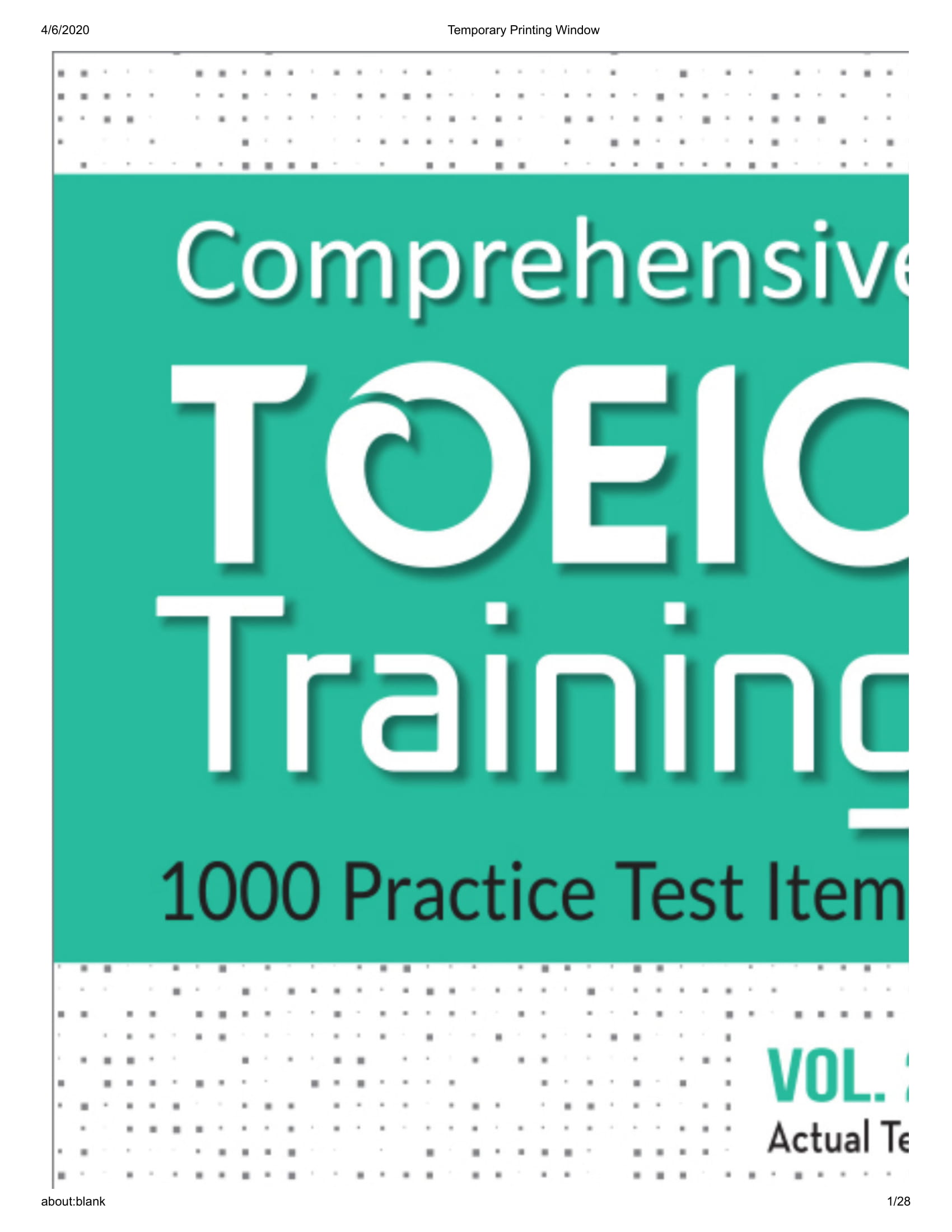 Comprehensive Toeic Training 1000 Practice Test Items Vol 2 - Kèm CD PDF Comprehensive Toeic Training 1000 Practice Test Items Vol 2 - Kèm CD PDF
