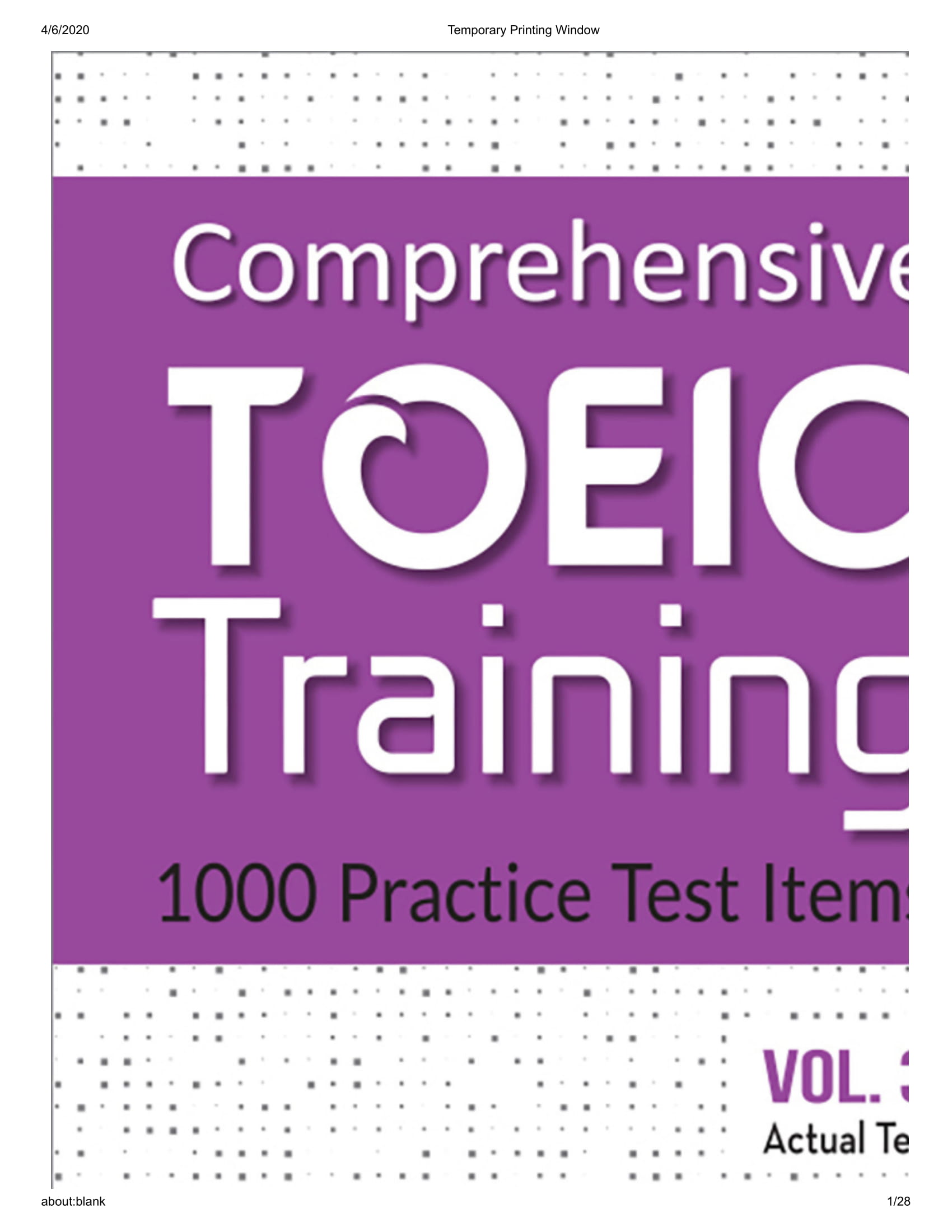 Bộ Comprehensive Toeic Training 1000 Practice Test Items (Vol 3) - Kèm CD PDF đọc ebook online, epub online, nghe sách nói audio miễn phí tại reds.vn. Bộ Comprehensive Toeic Training 1000 Practice Test Items (Vol 3) - Kèm CD PDF đọc ebook online, epub online, nghe sách nói audio miễn phí.