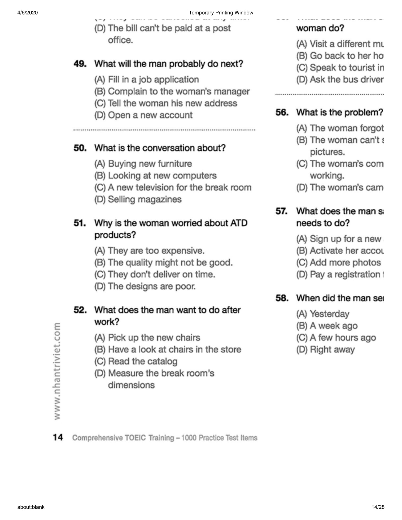 Bộ Comprehensive Toeic Training 1000 Practice Test Items (Vol 3) - Kèm CD PDF đọc ebook online, epub online, nghe sách nói audio miễn phí tại reds.vn. Bộ Comprehensive Toeic Training 1000 Practice Test Items (Vol 3) - Kèm CD PDF đọc ebook online, epub online, nghe sách nói audio miễn phí.