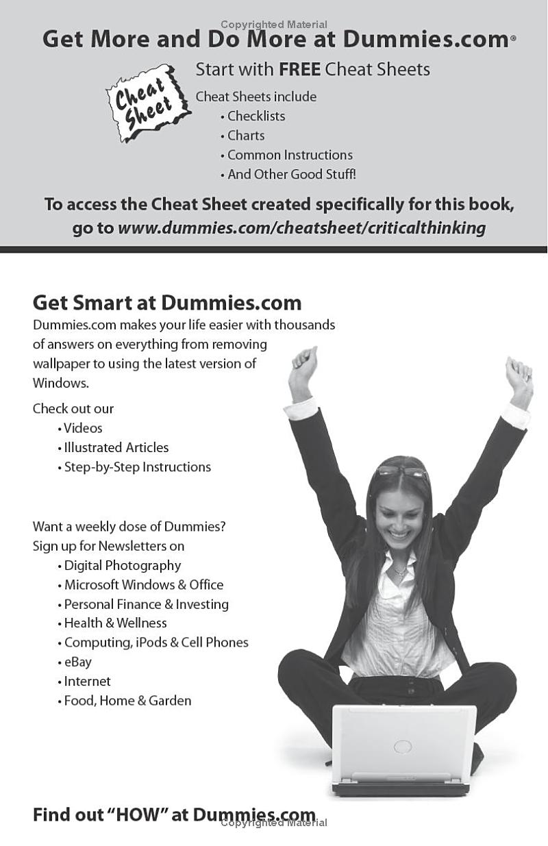 Critical Thinking Skills For Dummies