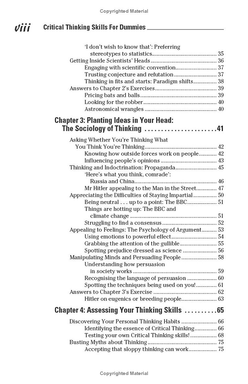 Critical Thinking Skills For Dummies
