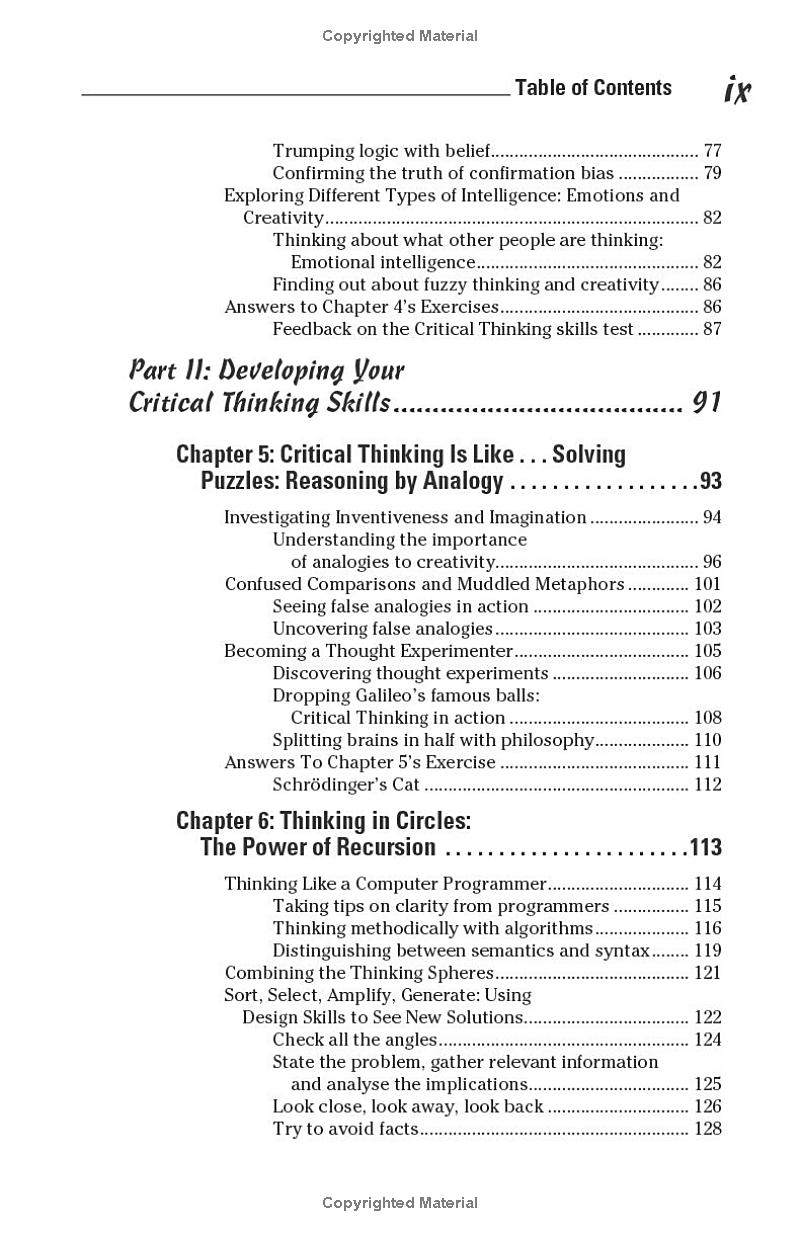 Critical Thinking Skills For Dummies