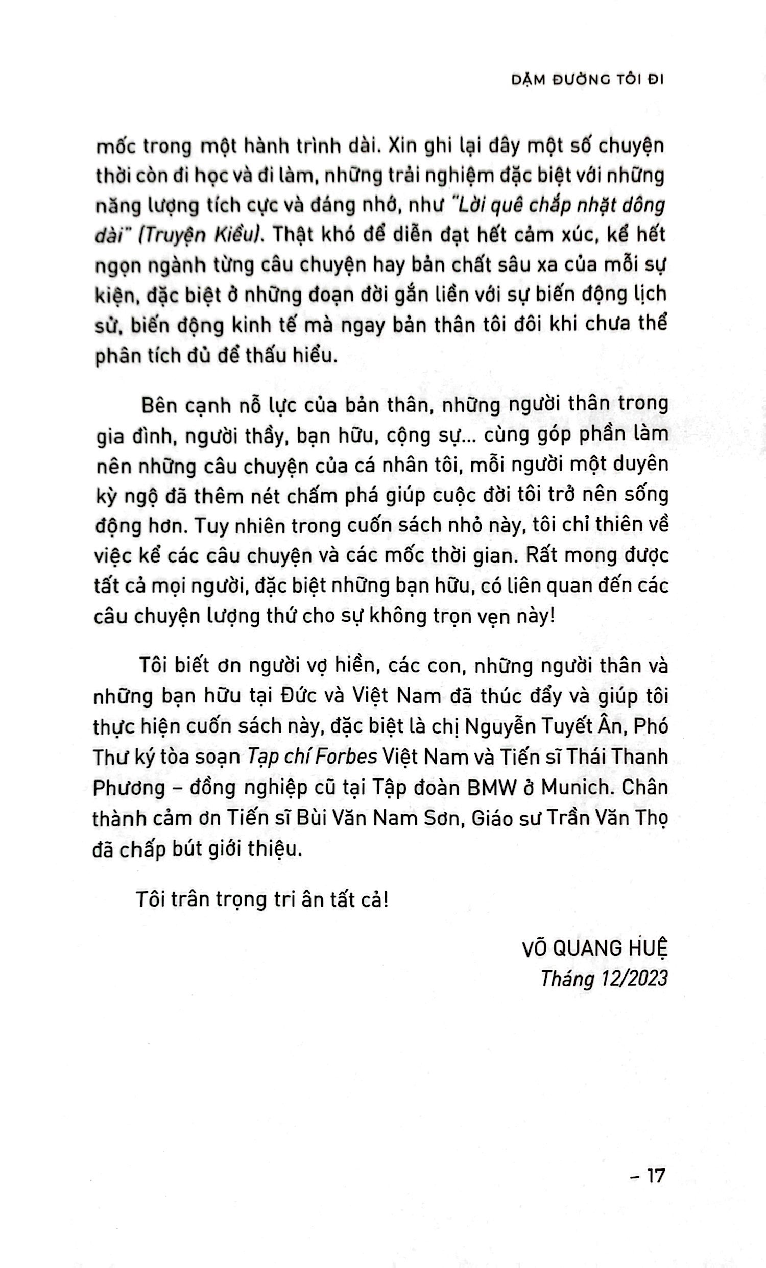 Dặm Đường Tôi Đi - Hành Trình Từ BMW, Bosch Đến Vinfast PDF