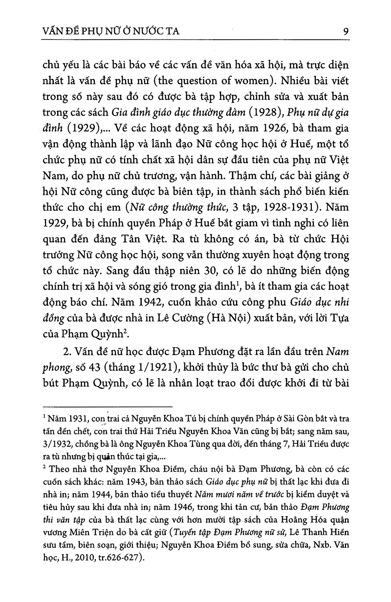 Đạm Phương Nữ Sử - Vấn Đề Phụ Nữ Ở Nước Ta PDF
