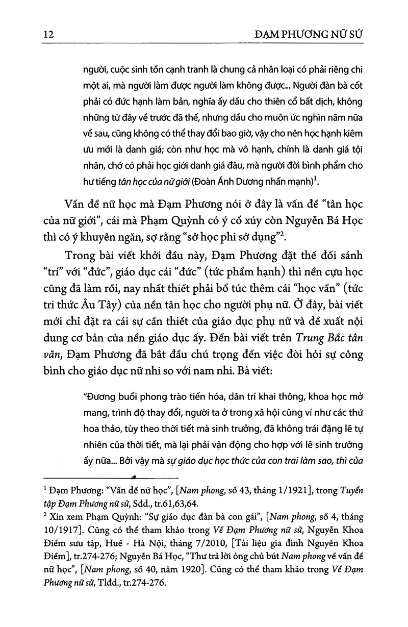 Đạm Phương Nữ Sử - Vấn Đề Phụ Nữ Ở Nước Ta PDF