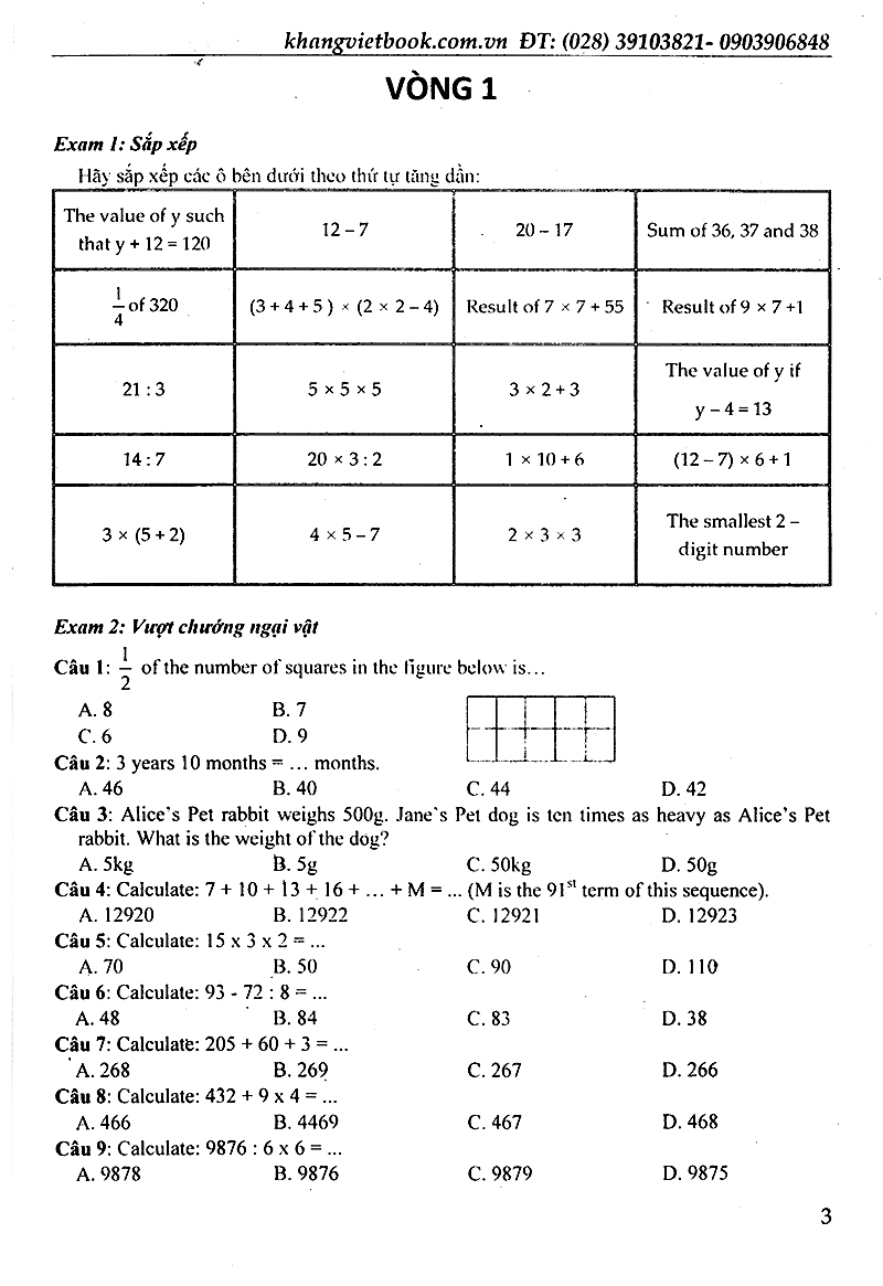 Sách Đề Thi Và Đáp Án Bồi Dưỡng Học Sinh Giỏi Toán - Tiếng Anh 4 ...