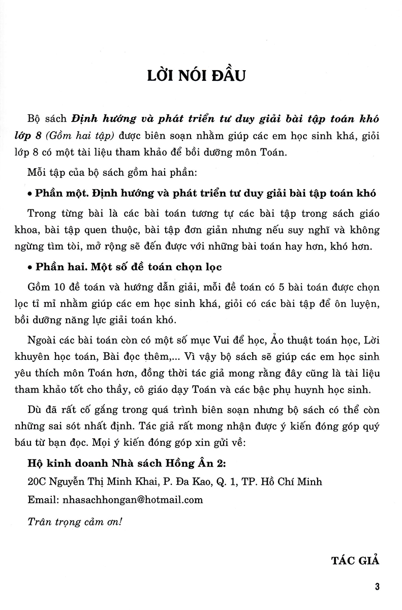 Định Hướng Và Phát Triển Tư Duy Giải Bài Tập Toán Khó Lớp 8 - Tập 2 PDF đọc ebook online, epub online, nghe sách nói audio miễn phí.