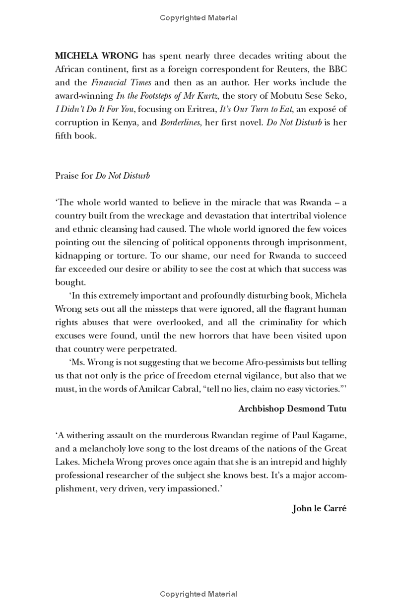 Do Not Disturb: The Story Of A Political Murder And An African Regime Gone Bad PDF đọc ebook online, epub online, nghe sách nói audio miễn phí.