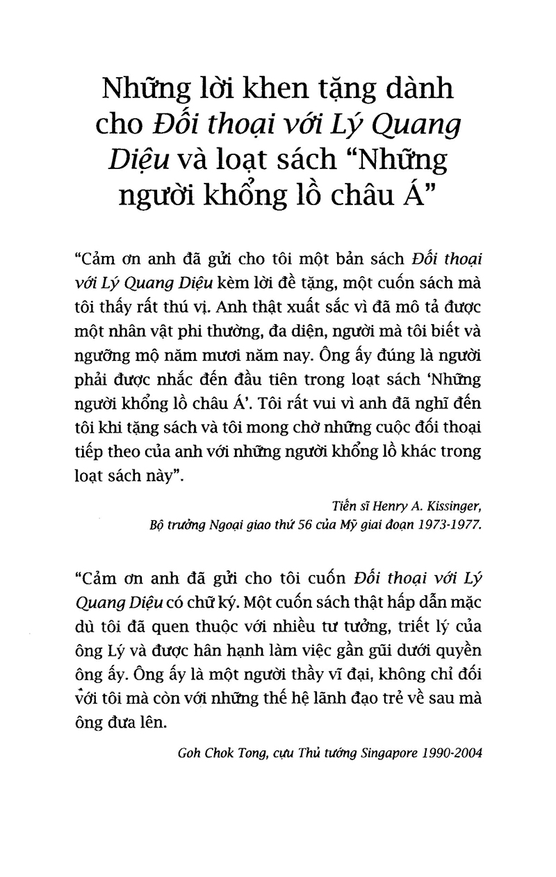Đối Thoại Với Lý Quang Diệu (Tái Bản 2018) PDF đọc ebook online, epub online, nghe sách nói audio miễn phí.
