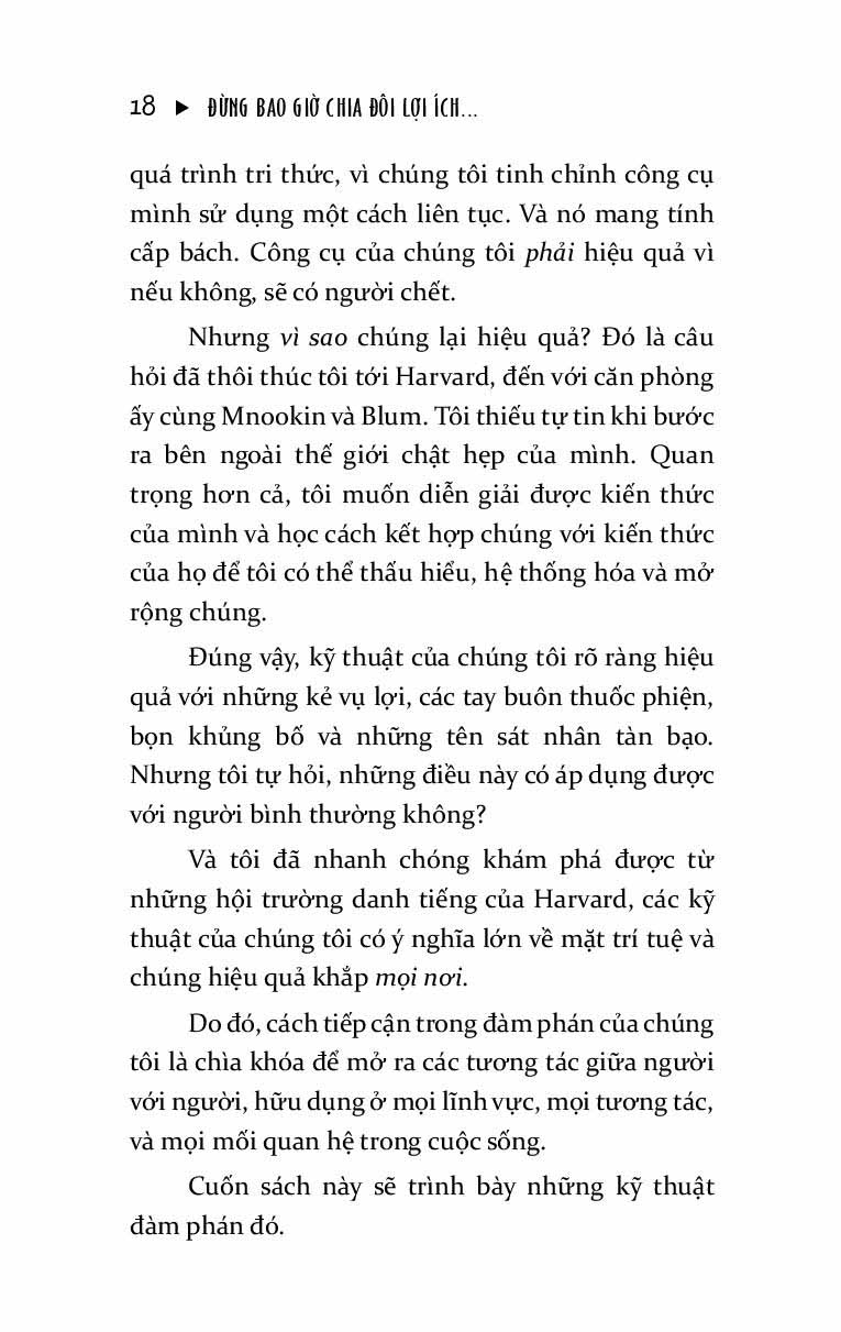 Đừng Bao Giờ Chia Đôi Lợi Ích Trong Mọi Cuộc Đàm Phán PDF Đừng Bao Giờ Chia Đôi Lợi Ích Trong Mọi Cuộc Đàm Phán PDF