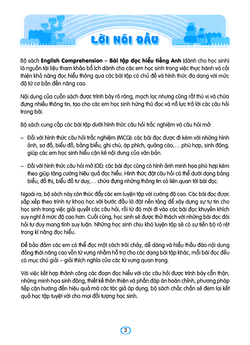 English Comprehension - Bài Tập Đọc Hiểu Tiếng Anh Dành Cho Học Sinh 6 PDF đọc ebook online, epub online, nghe sách nói audio miễn phí. Tải sách English Comprehension - Bài Tập Đọc Hiểu Tiếng Anh Dành Cho Học Sinh 6 PDF đọc ebook online, epub online, nghe sách nói audio miễn phí.