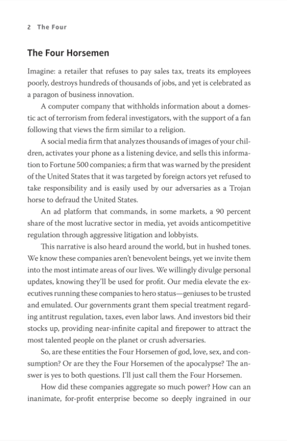 Four : The Hidden DNA of Amazon, Apple, Facebook, and Google PDF đọc ebook online, epub online, nghe sách nói audio miễn phí. Four : The Hidden DNA of Amazon, Apple, Facebook, and Google PDF đọc ebook online, epub online, nghe sách nói audio miễn phí.