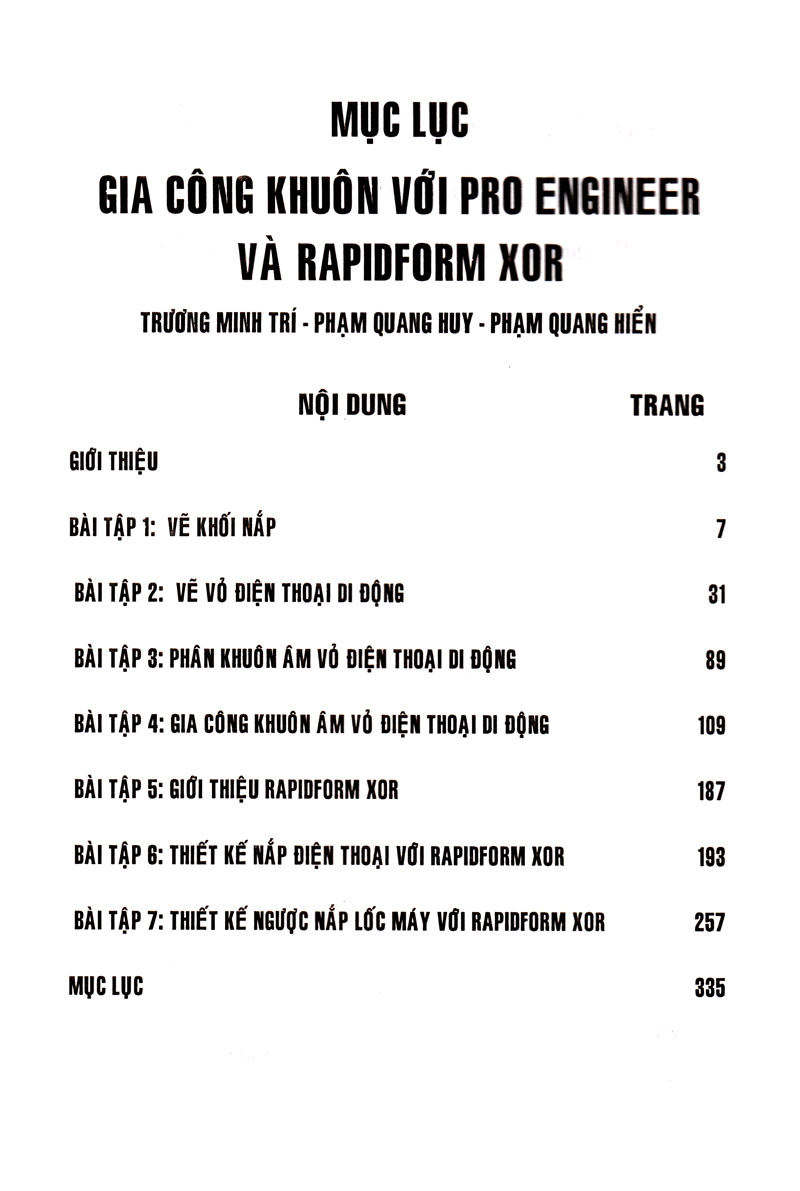 Gia Công Khuôn Với Pro Engineer & Rapidform Xor PDF - YDS.EDU.VN