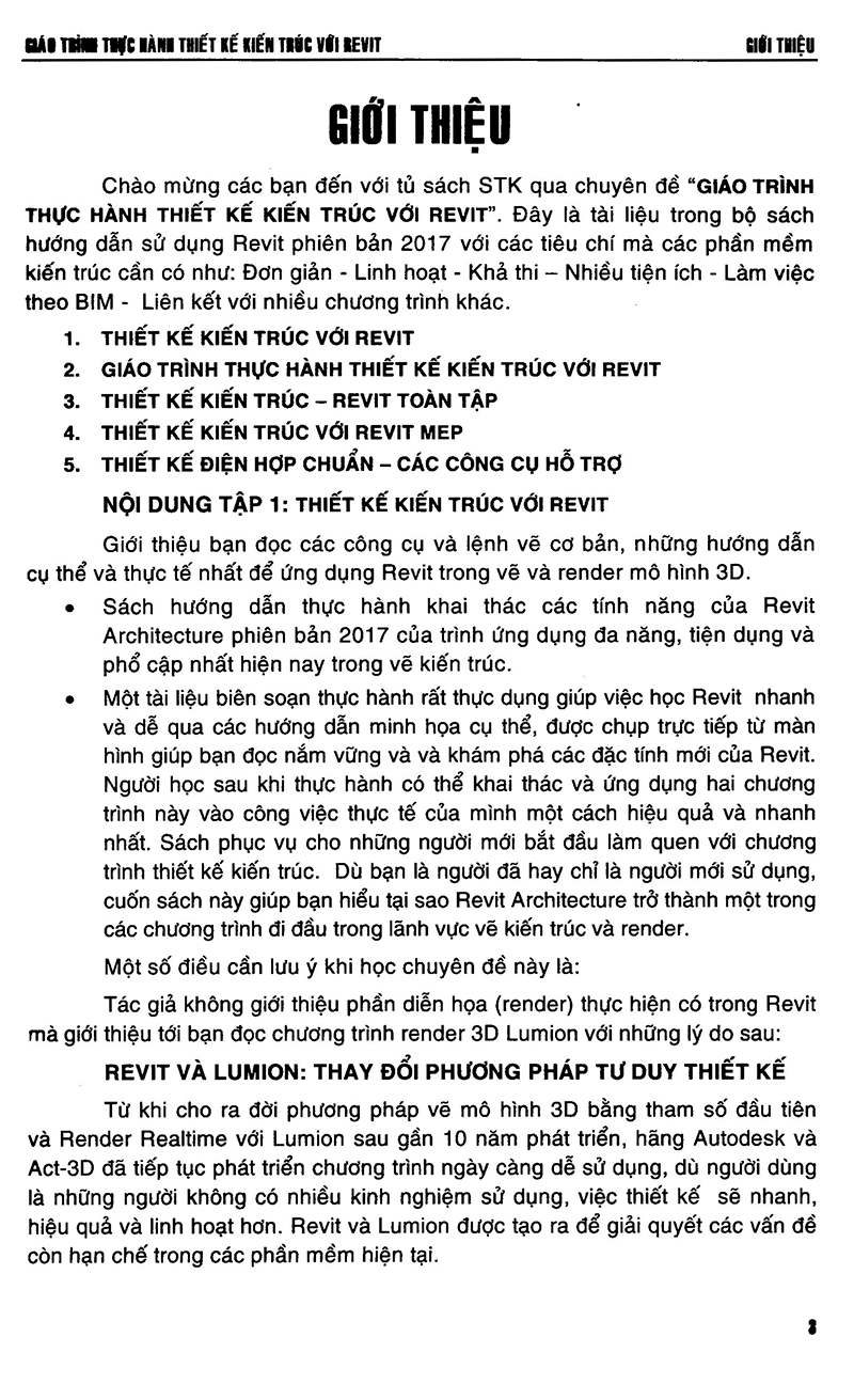 Giáo Trình Thực Hành Thiết Kế Kiến Trúc Với Revit Dùng Cho Các Phiên Bản 2018 - 2017 PDF