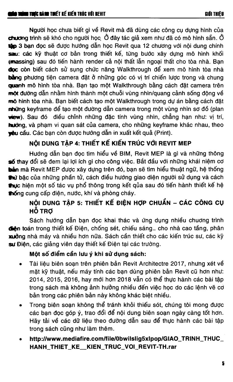 Giáo Trình Thực Hành Thiết Kế Kiến Trúc Với Revit Dùng Cho Các Phiên Bản 2018 - 2017 PDF