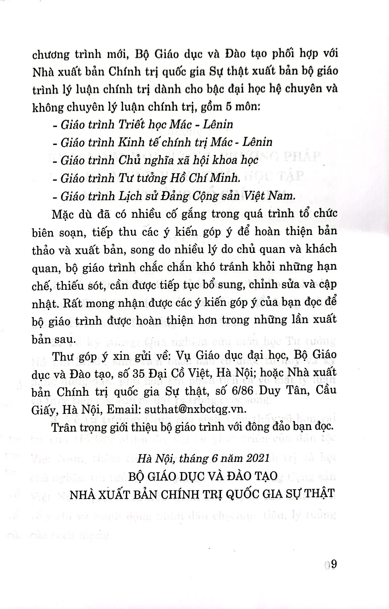 Giáo Trình Tư Tưởng Hồ Chí Minh (Dành Cho Bậc Đại Học Hệ Không Chuyên Lý Luận Chính Trị) PDF đọc ebook online, epub online, nghe sách nói audio miễn phí.
