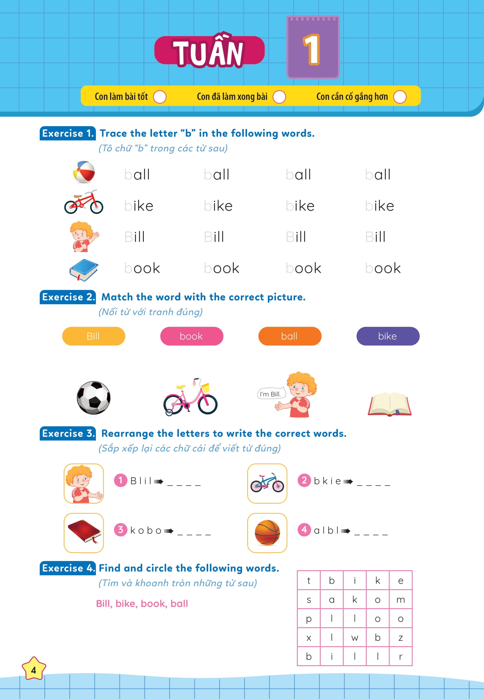 Global Success - Phiếu Bài Tập Cuối Tuần Tiếng Anh 1 (35 Tuần Học)