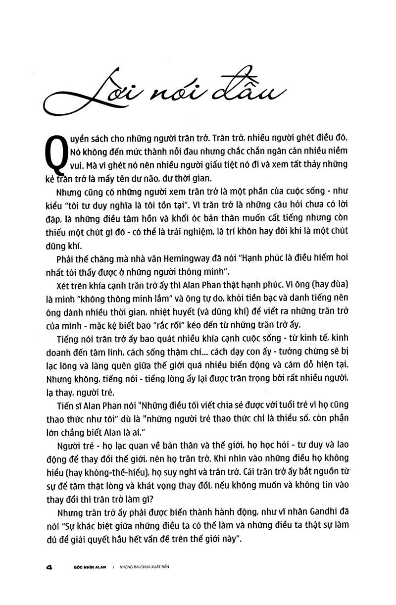 Góc Nhìn Alan - Những Bài Chưa Xuất Bản PDF đọc ebook online, epub online, nghe sách nói audio miễn phí. Tải sách Góc Nhìn Alan - Những Bài Chưa Xuất Bản PDF đọc ebook online, epub online, nghe sách nói audio miễn phí.
