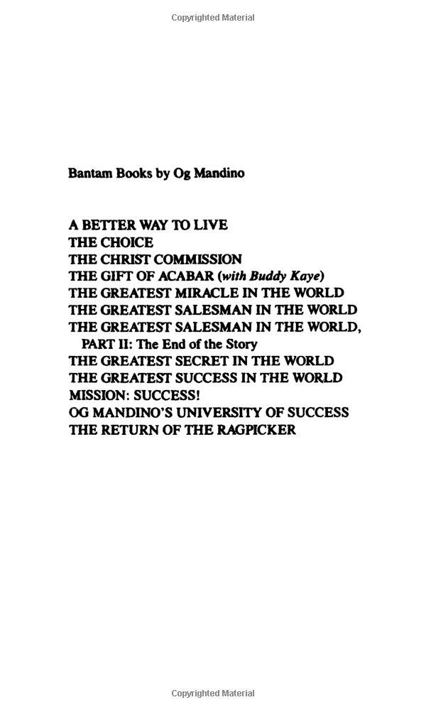 Greatest Salesman In The World PDF đọc ebook online, epub online, nghe sách nói audio miễn phí. Greatest Salesman In The World PDF đọc ebook online, epub online, nghe sách nói audio miễn phí.
