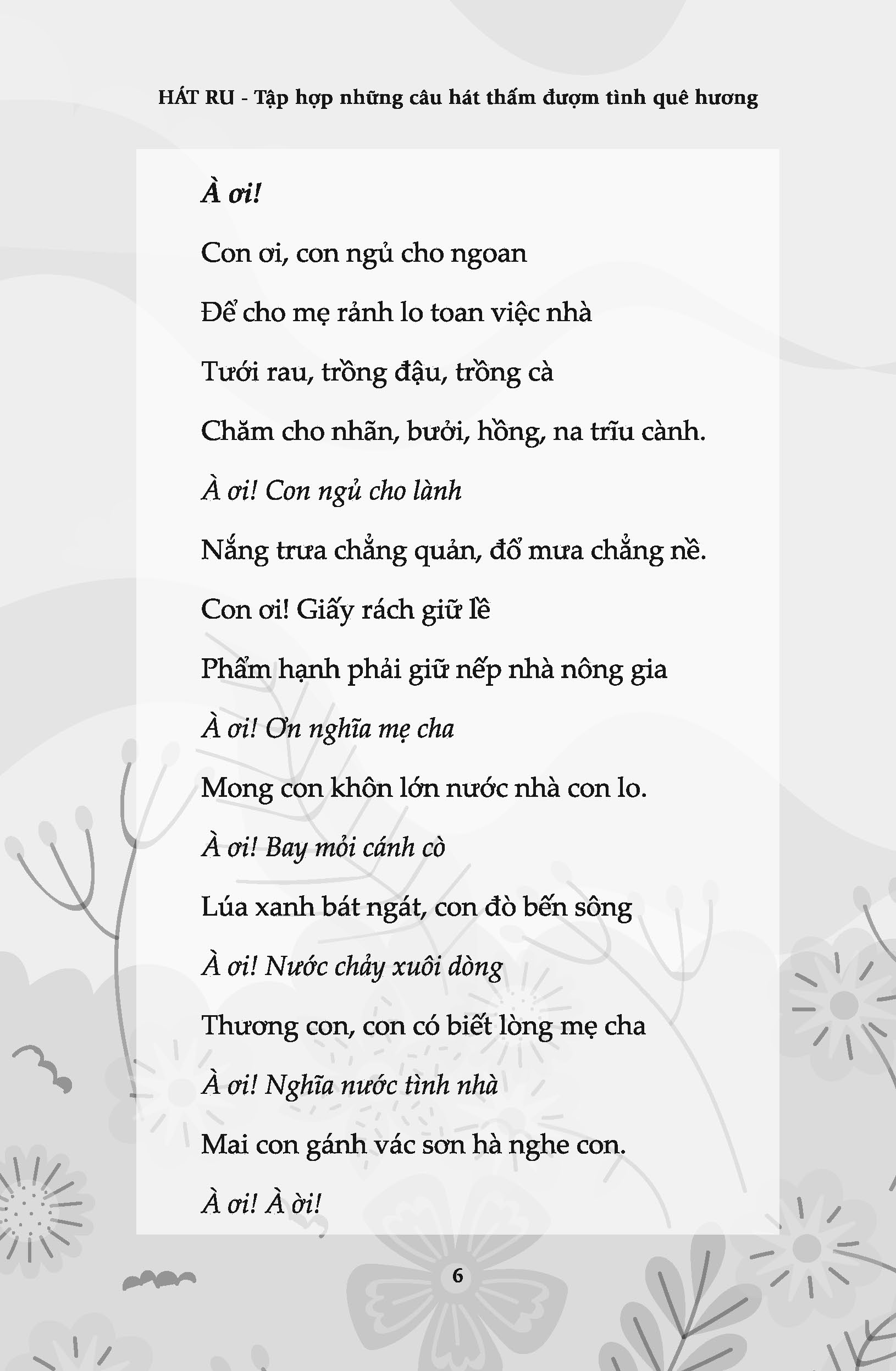 Tải sách Hát Ru - Tập Hợp Những Câu Hát Thấm Đượm Tình Quê Hương PDF đọc ebook online, epub online, nghe sách nói audio miễn phí.