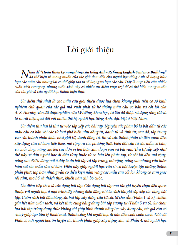 Tải sách Hoàn Thiện Kỹ Năng Dựng Câu Tiếng Anh PDF đọc ebook online, epub online, nghe sách nói audio miễn phí.