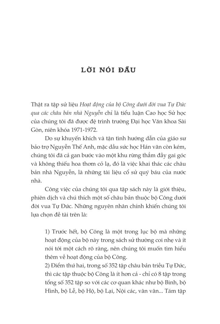 Hoạt Động Của Bộ Công Dưới Đời Vua Tự Đức Qua Các Châu Bản Nhà Nguyễn PDF đọc ebook online, epub online, nghe sách nói audio miễn phí.