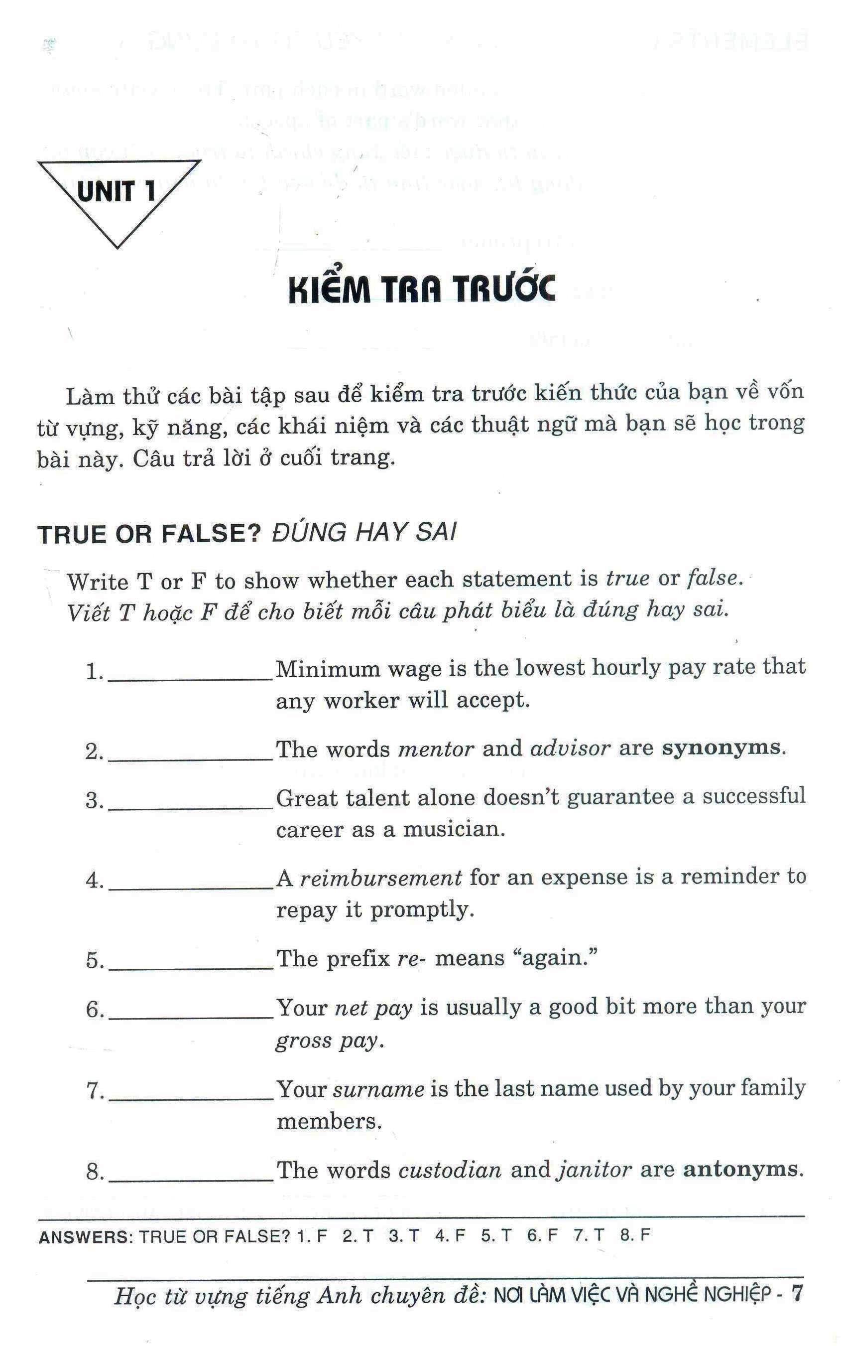 Học Từ Vựng Tiềng Anh - Nơi Làm Việc Và Nghề Nghiệp PDF Học Từ Vựng Tiềng Anh - Nơi Làm Việc Và Nghề Nghiệp PDF