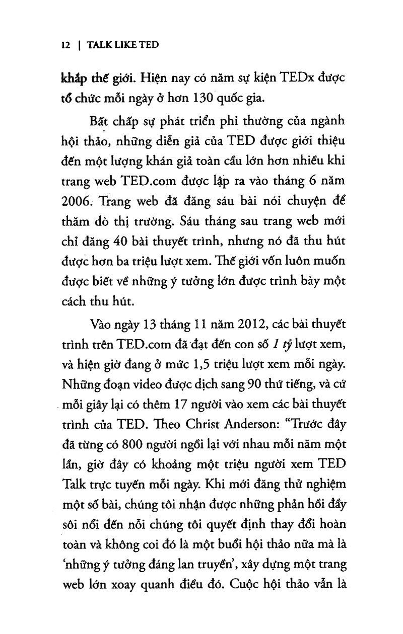 Hùng Biện Kiểu Ted 3 - 9 Bí Quyết Diễn Thuyết Trước Công Chúng Của Những Bộ Óc Hàng Đầu Thế Giới PDF đọc ebook online, epub online, nghe sách nói audio miễn phí.