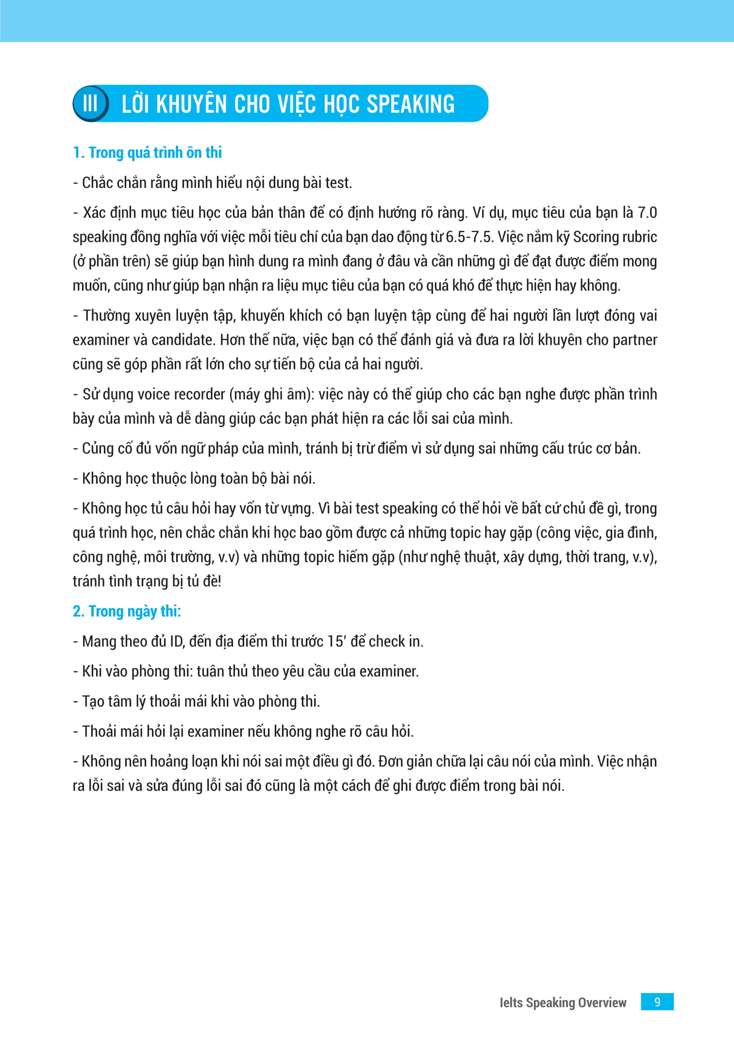 IELTS KEY SPEAKING - Công Thức Học Nhanh IELTS - Speaking Part 1, 2, 3 PDF IELTS KEY SPEAKING - Công Thức Học Nhanh IELTS - Speaking Part 1, 2, 3 PDF