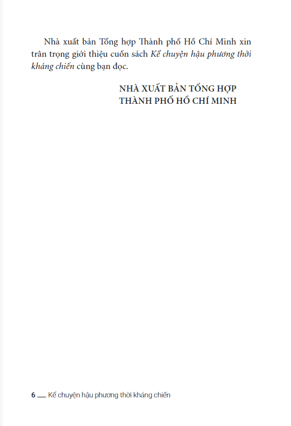 Kể Chuyện Hậu Phương Thời Kháng Chiến PDF Kể Chuyện Hậu Phương Thời Kháng Chiến PDF